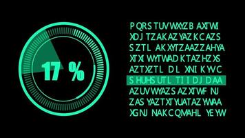 gráfico digital hud 2d verde video