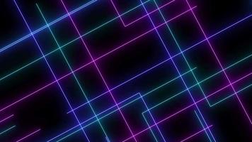 show de laser abstrato de luz neon em fundo preto video