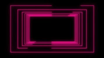 Espectáculo de láser de neón de luz abstracta sobre fondo negro video