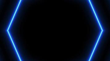 Espectáculo de láser de neón de luz abstracta sobre fondo negro