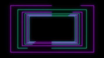 abstracte licht neon lasershow op zwarte achtergrond video