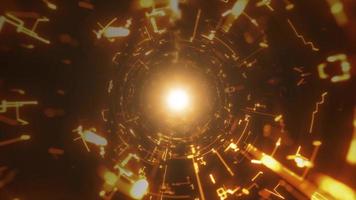 túnel de luz abstrato para loops vj com aparência de tecnologia video