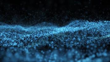 Blue Wave of Particles Background video