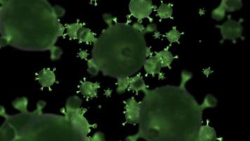 Viruses Floating on Black Background 4k footage video