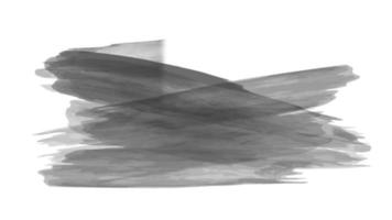 Pincel abstracto transición mate de luminancia negra sobre fondo blanco.