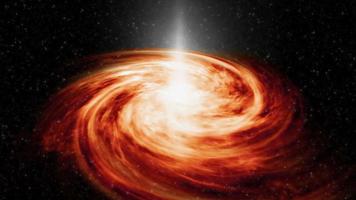 galáxia espiral vermelha video