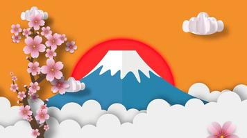 voyage au japon pays du soleil levant avec la montagne fuji. video