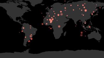 El virus covid 19 se ha extendido por todo el mundo. video