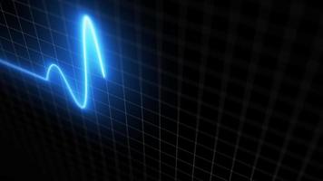 Blue heartbeat monitor EKG Line  video