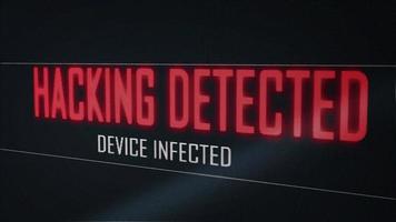 Hacking Detected Device Infected Message on Computer Screen video