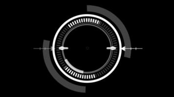 HUD Circle User Interface on Isolated Black Background video