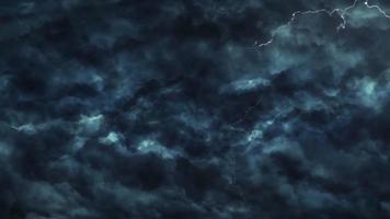 bucle de tormenta de rayos azul oscuro video
