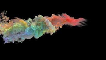fumée arc-en-ciel lumineux coloré video