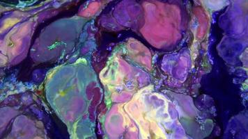 pintura colorida abstracta en un movimiento psicodélico video