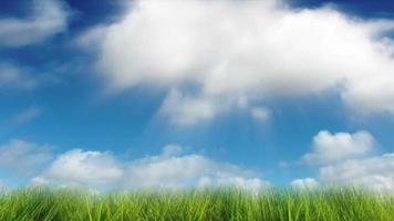 glühende Wolken und Gras video