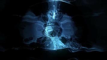 leuchtender abstrakter blauer Hintergrund video