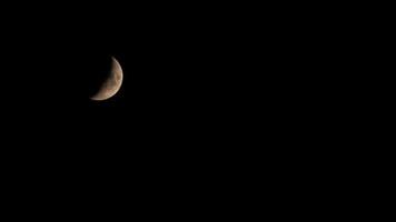 luna de invierno en el cielo nocturno video