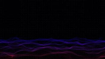partículas en movimiento rojas, azules y violetas