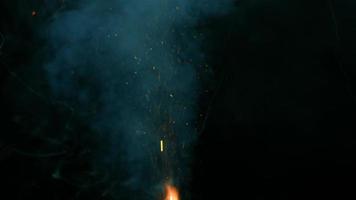 explosão de fogos de artifício no preto video