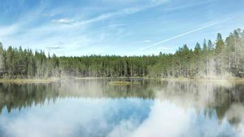 Fog Over A Northern Lake video