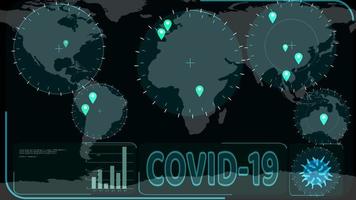 Covid 19 virus over the world video