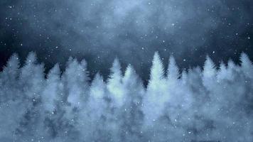 Dark Blue Winter Night Background video