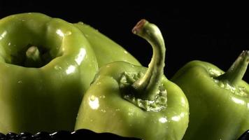 Organic Vegetable Green Pepper and Water video