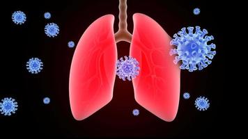 Covid-19-Virus- und Lungenanimation