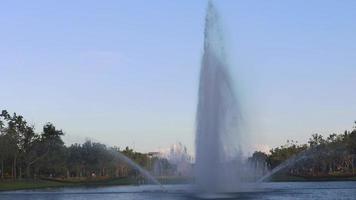 prachtige fontein in het park video