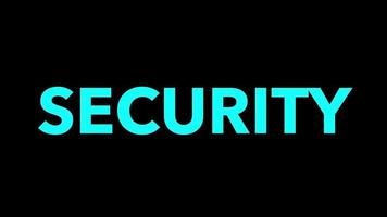 Template with the word SECURITY  video
