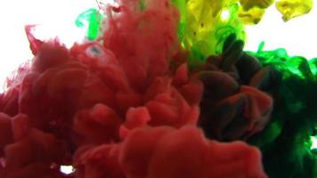 Colored Ink Drops  video