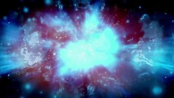 kosmische Kräfte sammeln sich in einem Lichtball und breiten sich aus video
