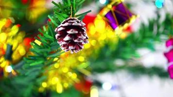 celebración de navidad año nuevo decoración árbol y adorno 4 video