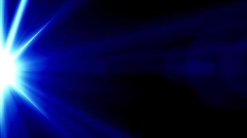 abstracte helderblauwe optische lens flakkert overgang video