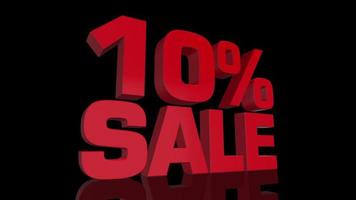 Ten percent sale animation. video