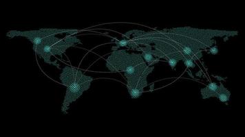 Tecnologia 5g e mappa digitale del mondo video