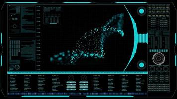 DNA-Sequenz, blaue DNA-Struktur mit Glühen. video