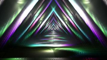 túnel triangular colorido abstrato video