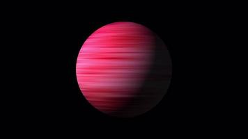 naadloze looping rode planeet met alfakanaal video