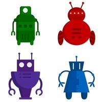 colección de diferentes robots. vector