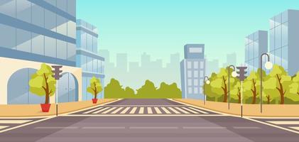 City street flat background vector