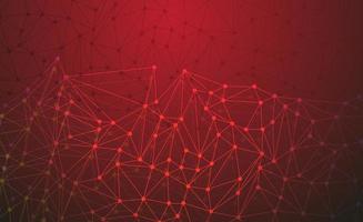 Red network and technology background vector