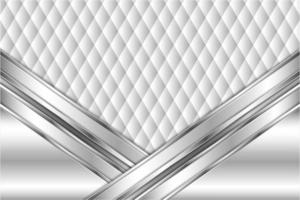 Modern white and silver metallic background vector