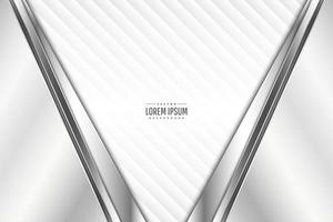 Modern white and silver metallic background vector