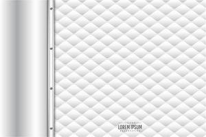 Modern white and silver metallic background vector