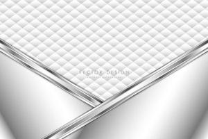 Modern silver and white metallic background vector