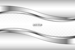 Modern white and silver metallic background vector