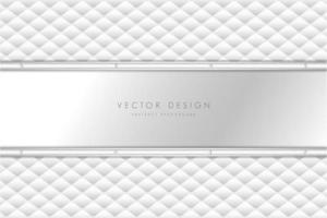 Modern white and silver metallic background. vector