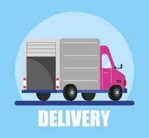 Delivery truck and courier service banner