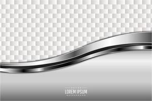 Modern silver and white metallic background vector